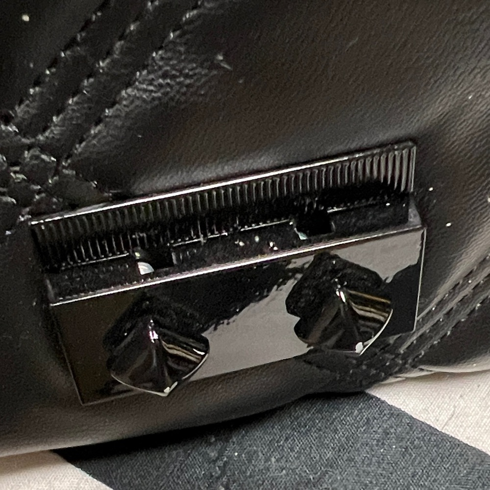 Betsey Johnson Black Quilted Shoulder Bag - Picture 7 of 8